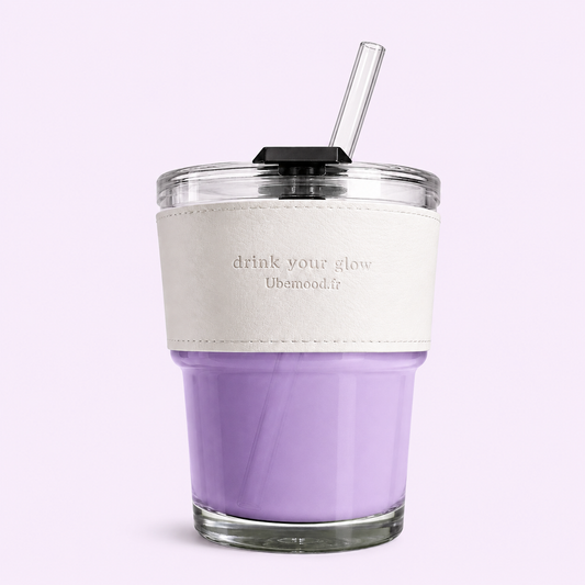 Gourde en verre 370 ml – Drink Your Glow 💜