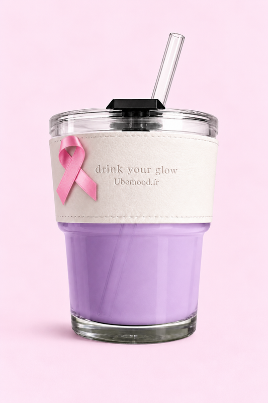 Gourde en verre 370 ml – Drink Your Glow 💜